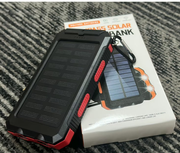 Wasserdichte Powerbank mit Solarbetrieb
