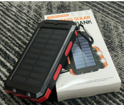 Wasserdichte Powerbank mit Solarbetrieb