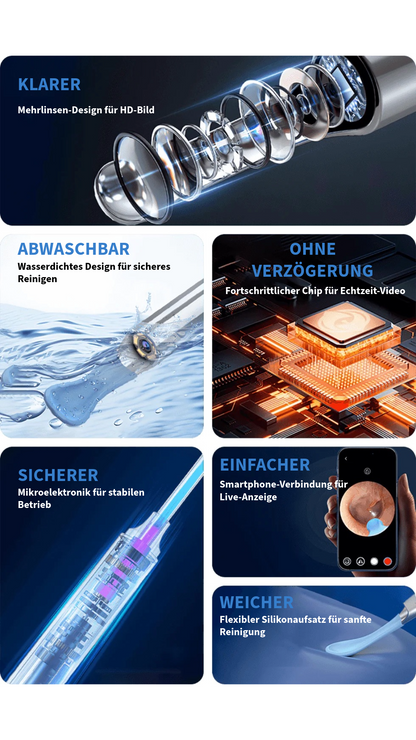 Professioneller Ohrenschmalzentferner mit Kamera