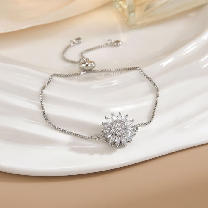 Luxuriöses Sonnenblumen-Armband