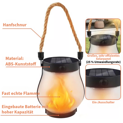 tanzende flammen solarleuchte