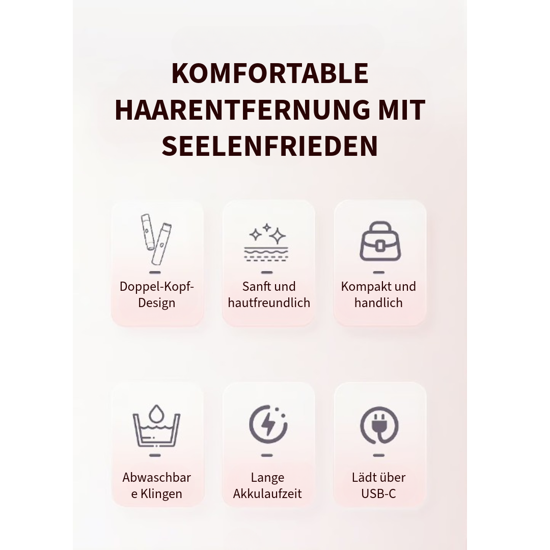 Komfortabler 2-in-1 Rasierer für Damen