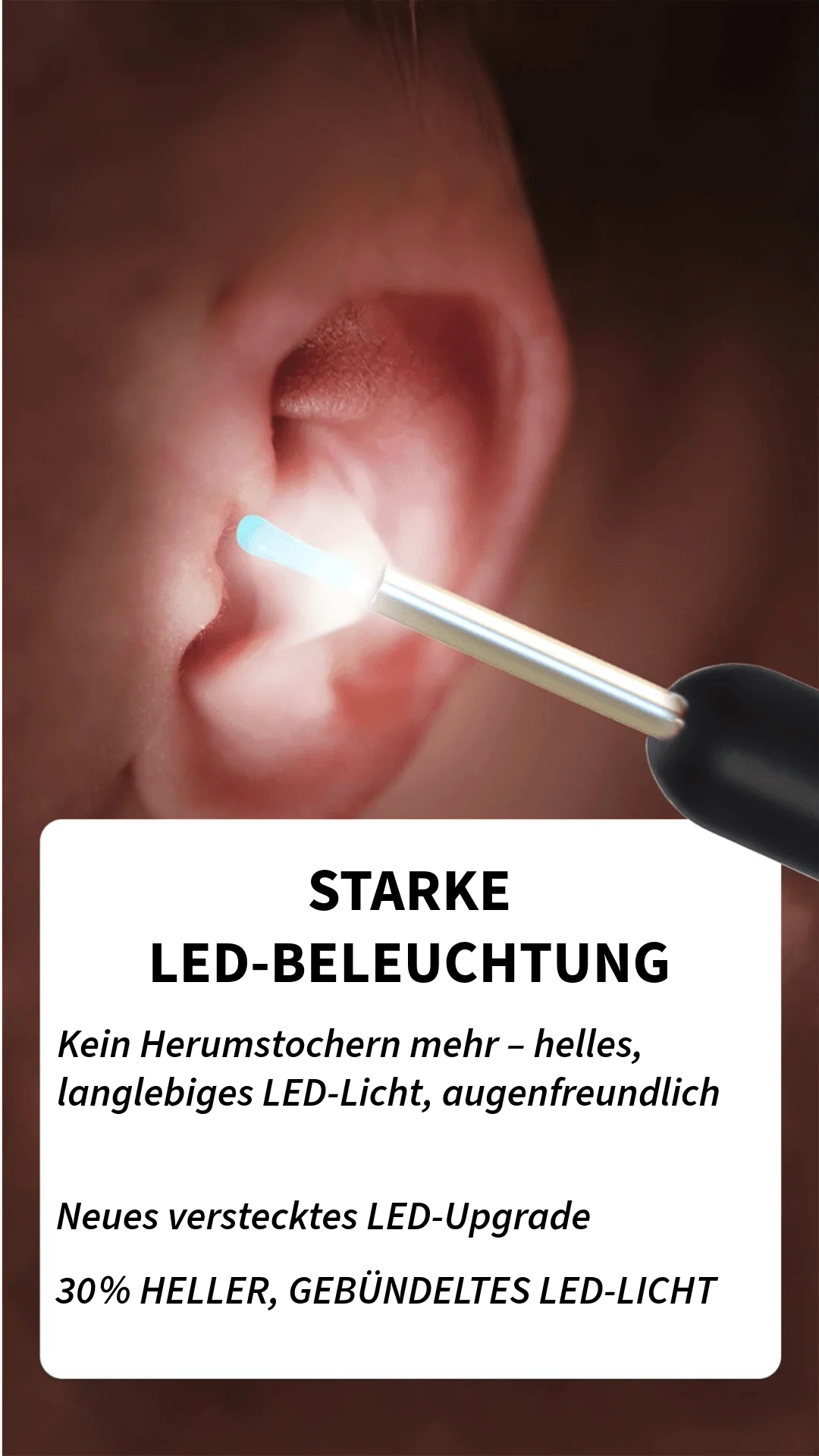 Professioneller Ohrenschmalzentferner mit Kamera