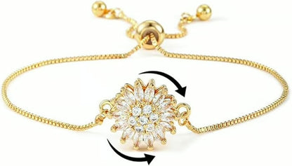 Luxuriöses Sonnenblumen-Armband