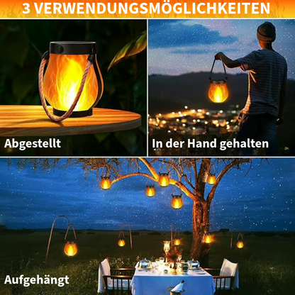 tanzende flammen solarleuchte