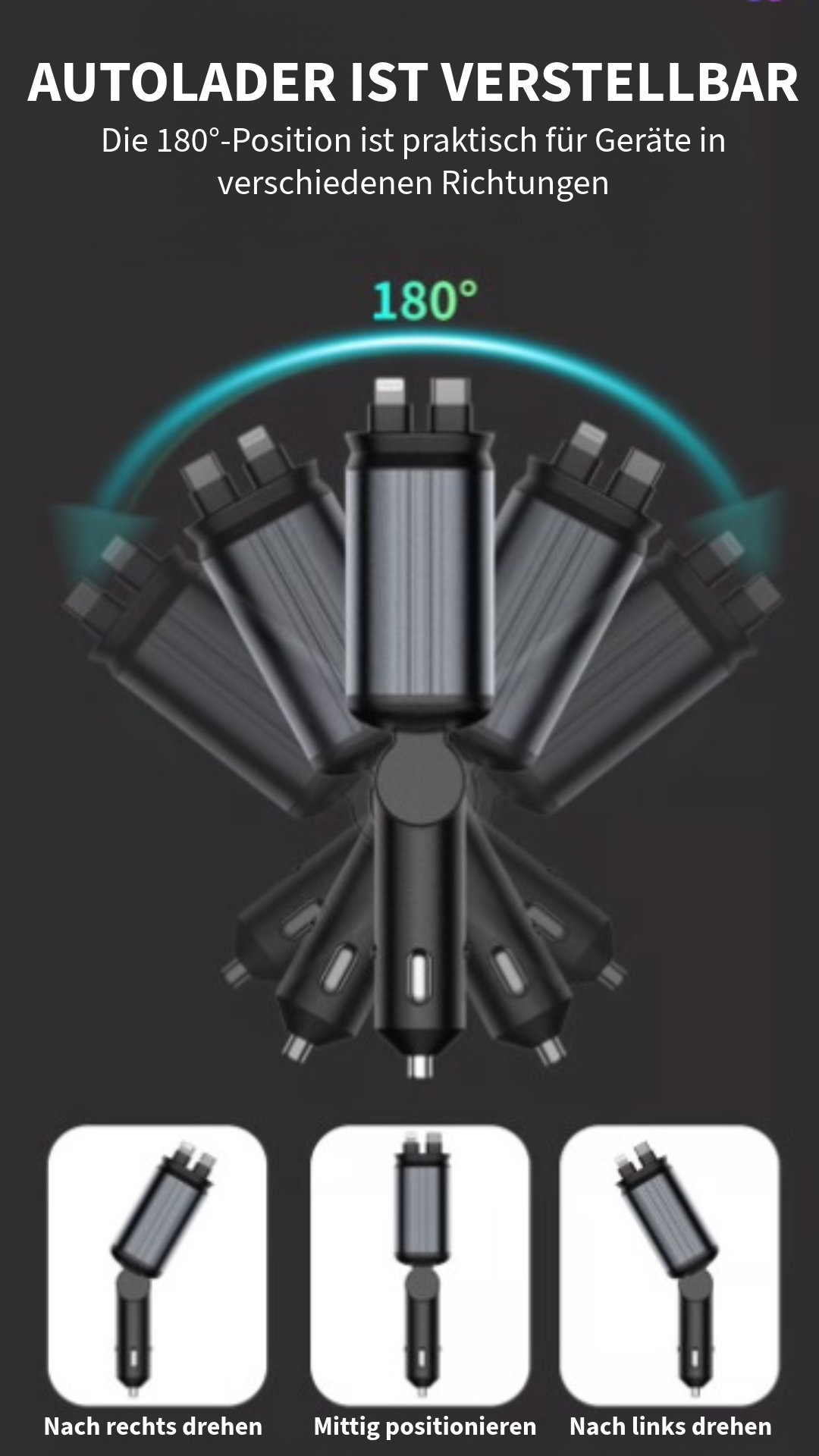 4-in-1 Auto-Ladegerät