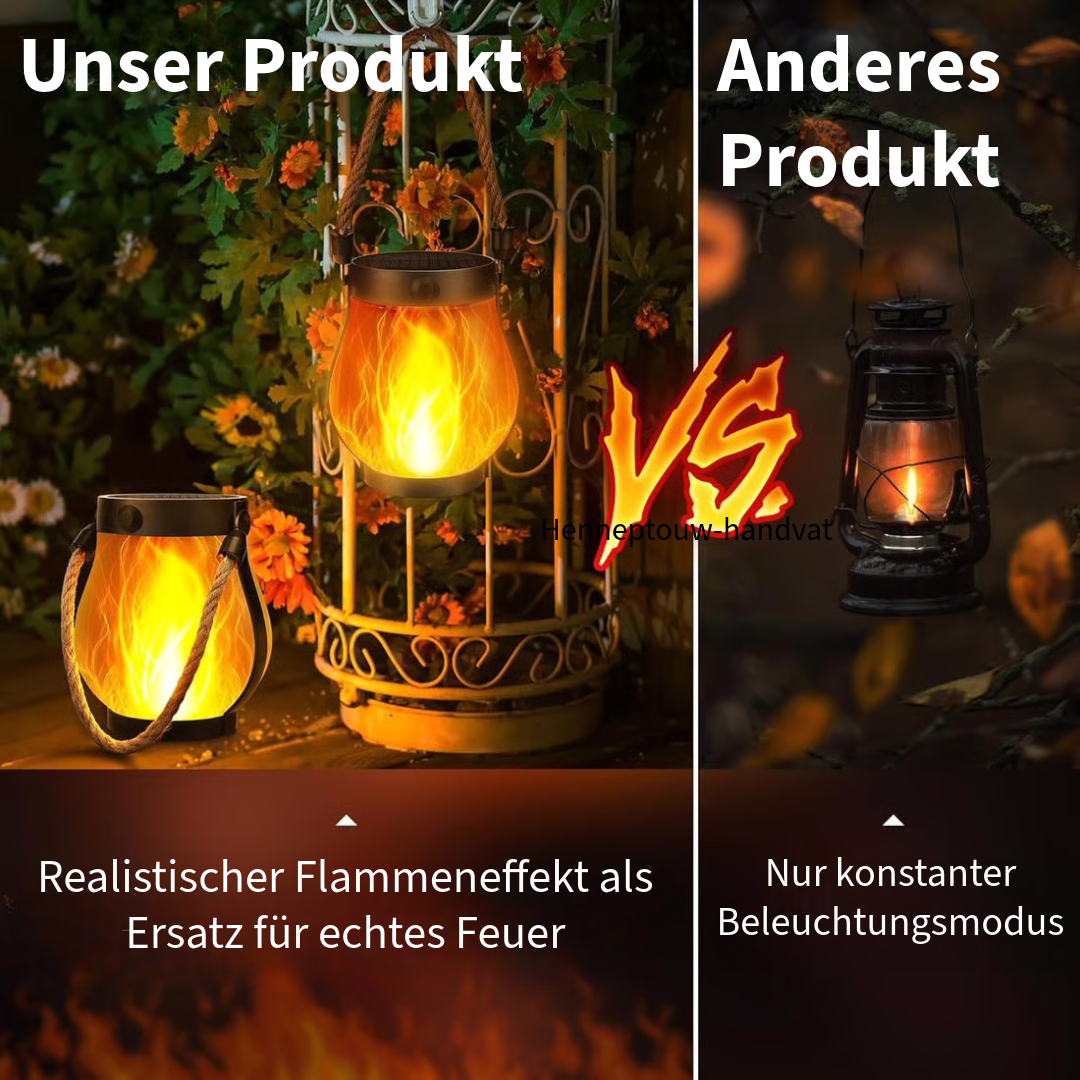 tanzende flammen solarleuchte