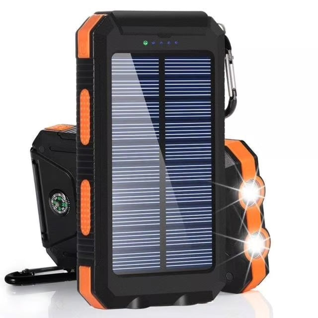 Wasserdichte Powerbank mit Solarbetrieb