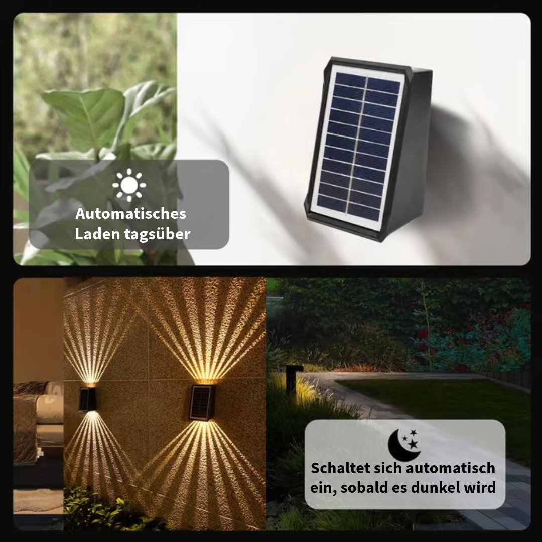 Wasserdichte Außenlampe mit Solarenergie