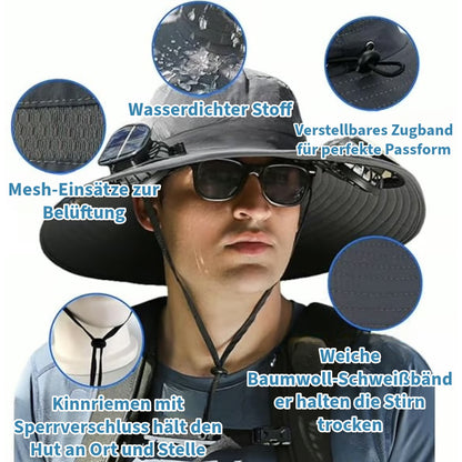 Ultraleichter Sonnenhut mit Ventilator