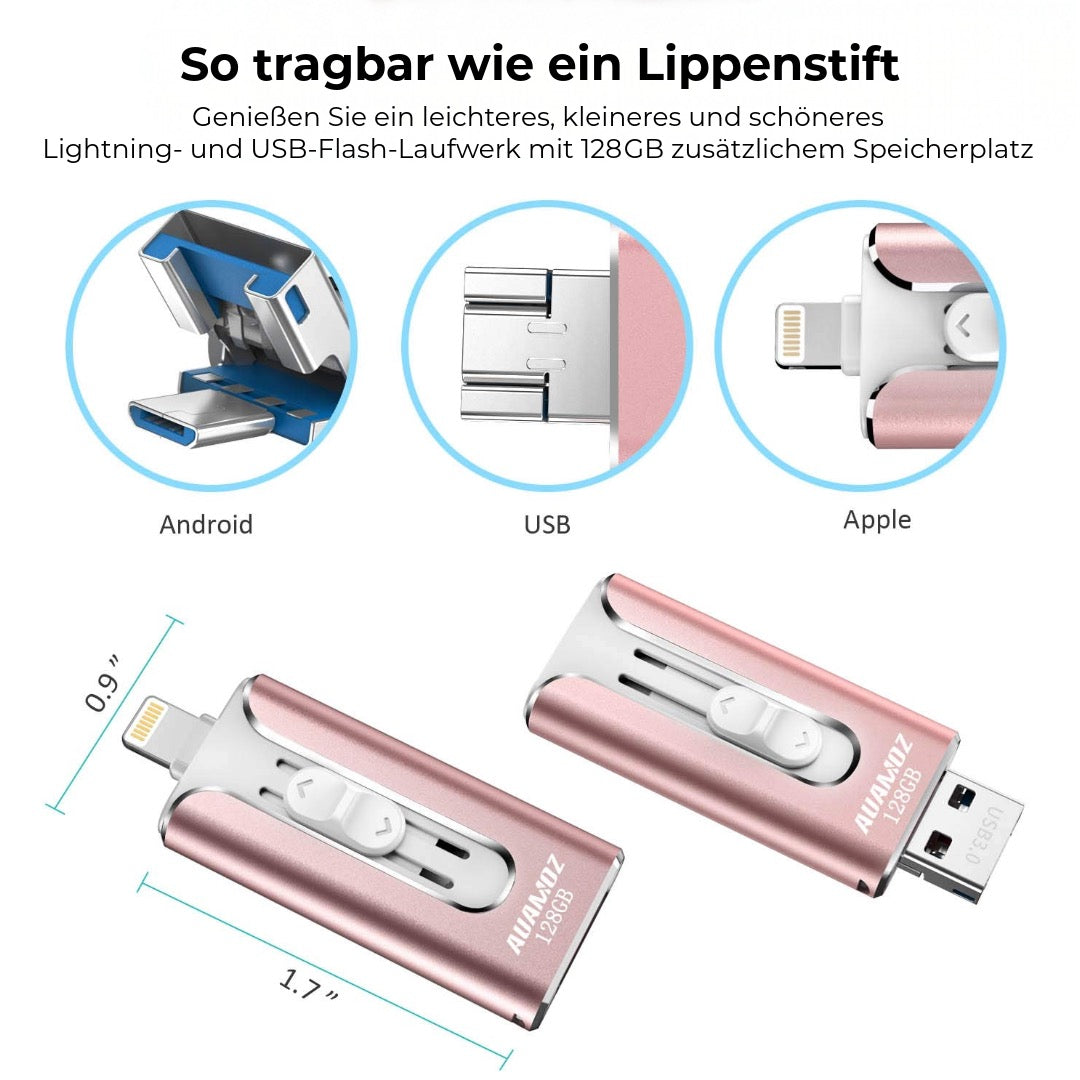 Professioneller Flash Drive mit USB-C-Adapter