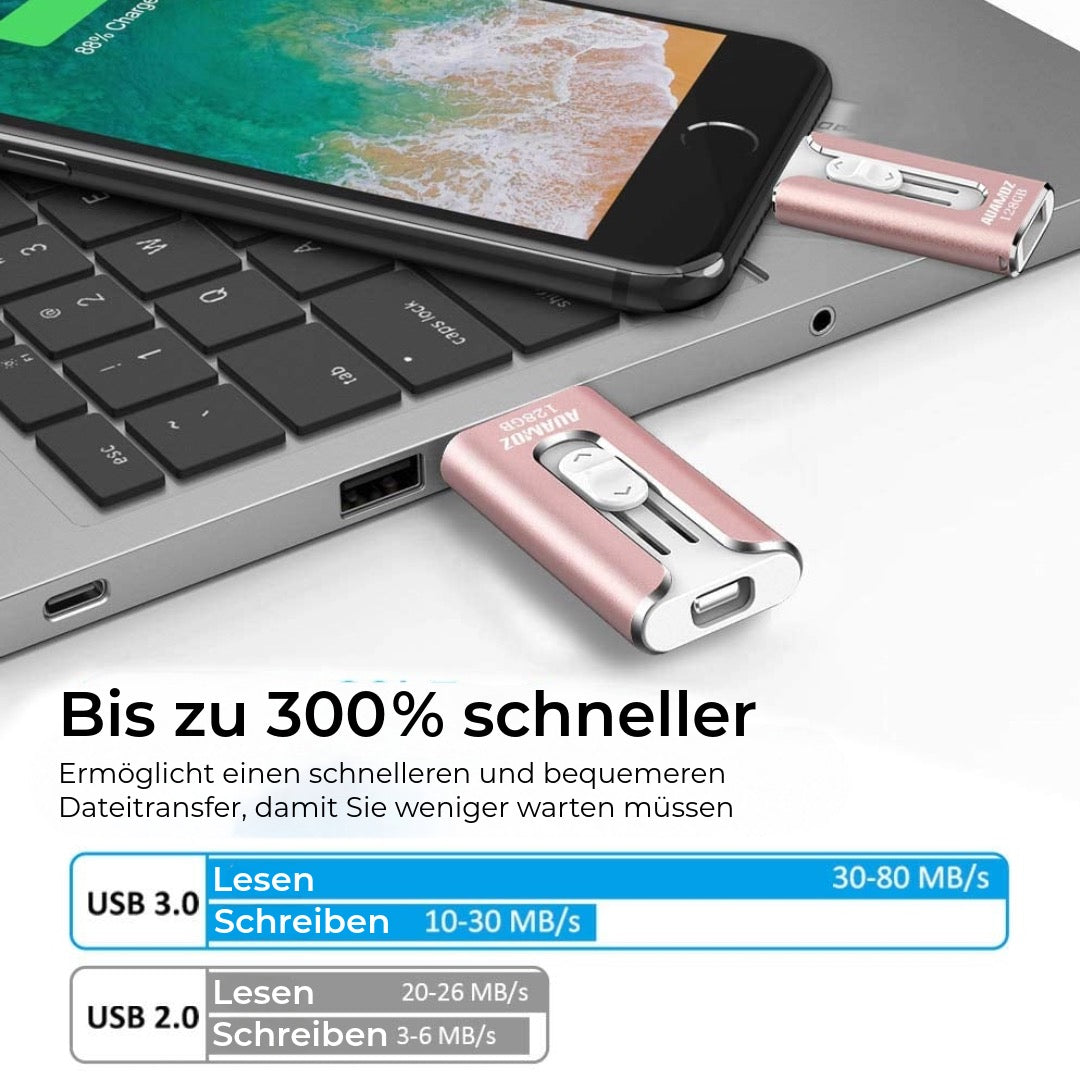 Professioneller Flash Drive mit USB-C-Adapter