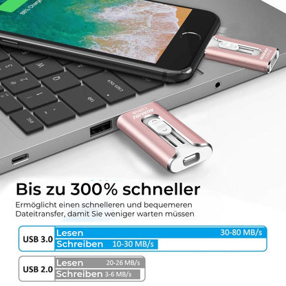 Professioneller Flash Drive mit USB-C-Adapter
