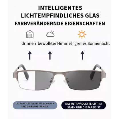 Automatisch verdunkelnde multifokale Lesebrille