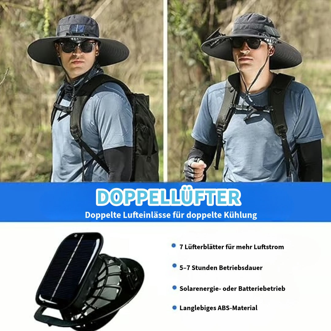 Ultraleichter Sonnenhut mit Ventilator
