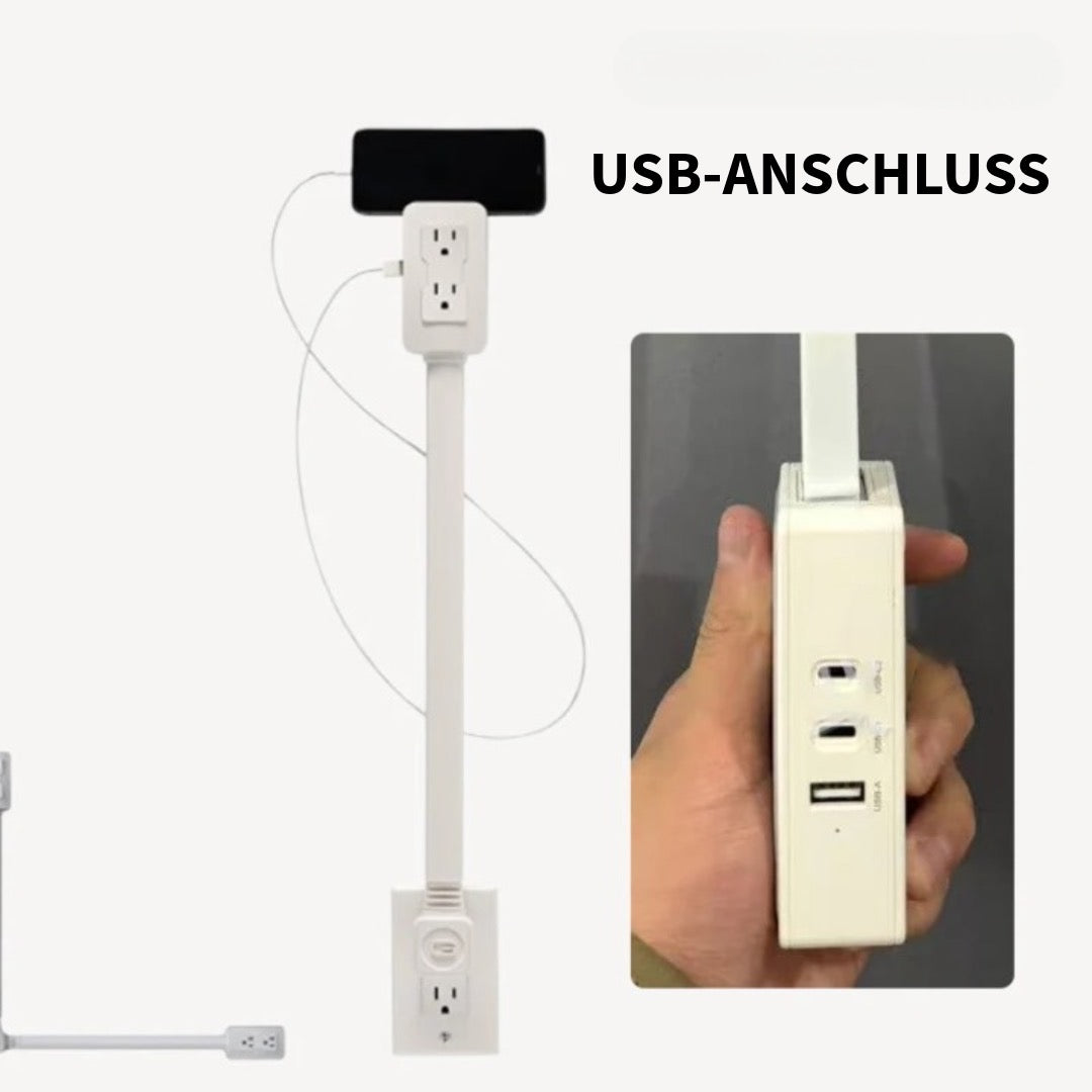 Drehbare Steckdosenverlängerung