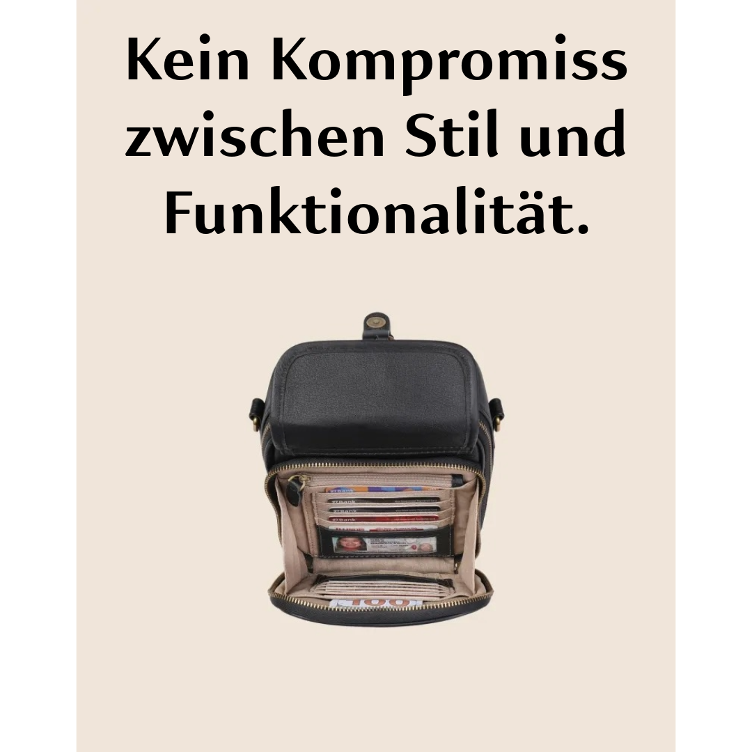Multifunktionale Ledertasche