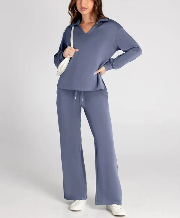 Casual Damen-Sweatsuit – 2-teiliges Set mit langen Ärmeln