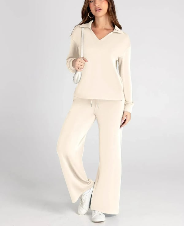 Casual Damen-Sweatsuit – 2-teiliges Set mit langen Ärmeln