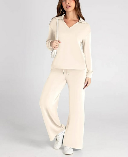 Casual Damen-Sweatsuit – 2-teiliges Set mit langen Ärmeln